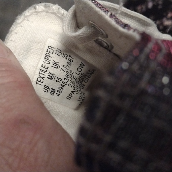 Toddler girl dark colors design lace up sneakers size 8M Roebuck &Co. - Picture 5 of 6